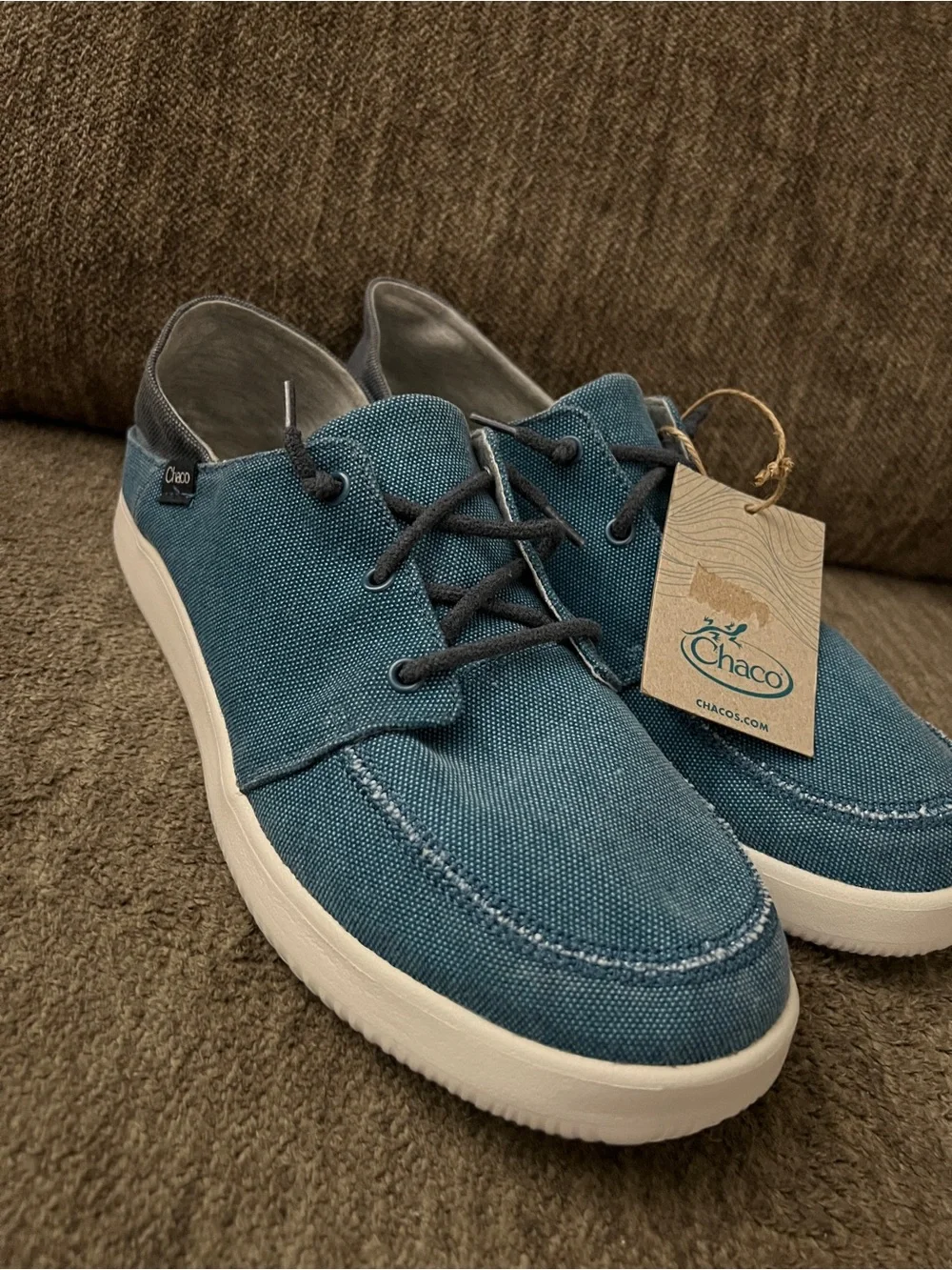 Chaco Chillos Men's Canvas Slip-On Sneakers Ocean Blue Size 9.5 NWT